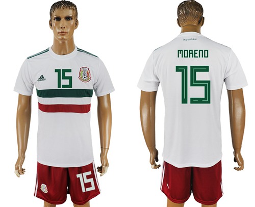 Mexico #15 Moreno Away Soccer Country Jersey - Click Image to Close